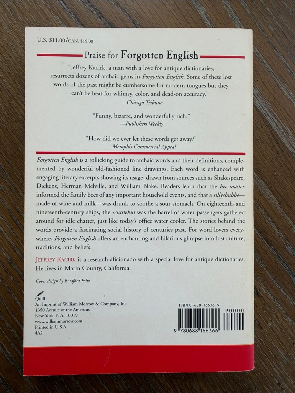 Forgotten English by — Jeffrey Kacirk Paperback